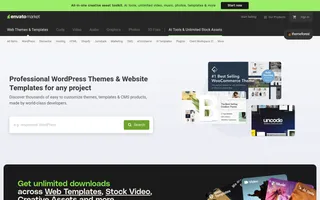 ThemeForest homepage website preview
