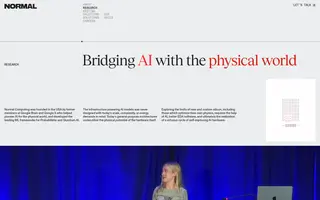 Normal Computing homepage website preview