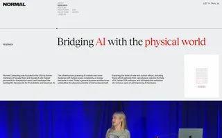 Normal Computing homepage website preview