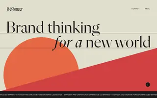 WePioneer homepage website preview