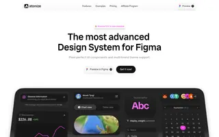Atomizedesign homepage website preview