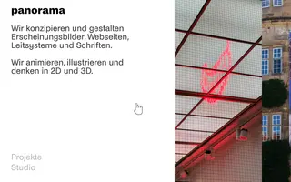 Studio Panorama homepage website preview