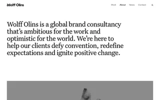 Wolff Olins homepage website preview
