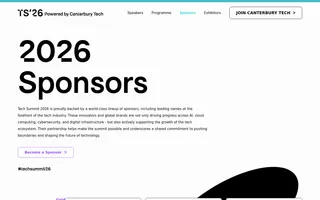 Tech Summit 2026 homepage website preview