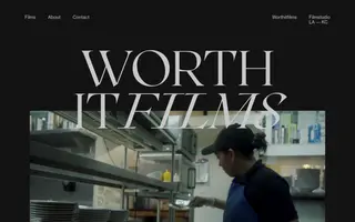 Worth It Films homepage website preview