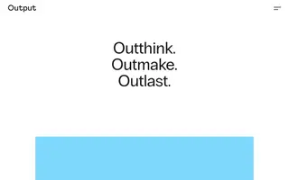 Output homepage website preview