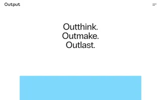Output homepage website preview