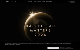Hasselblad homepage website preview