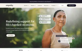 Empathy homepage website preview