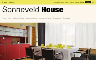 Sonneveld House homepage website preview