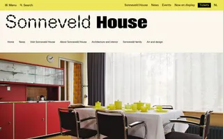 Sonneveld House homepage website preview