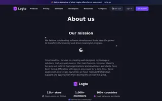 Logto homepage website preview