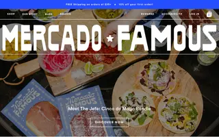 Mercado Famous homepage website preview