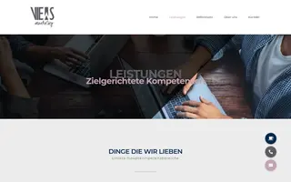 VIEWS Marketing homepage website preview