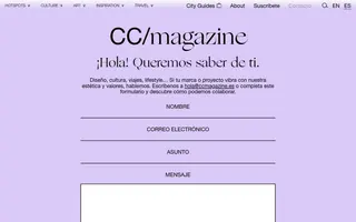 CC/magazine homepage website preview