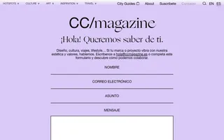 CC/magazine homepage website preview