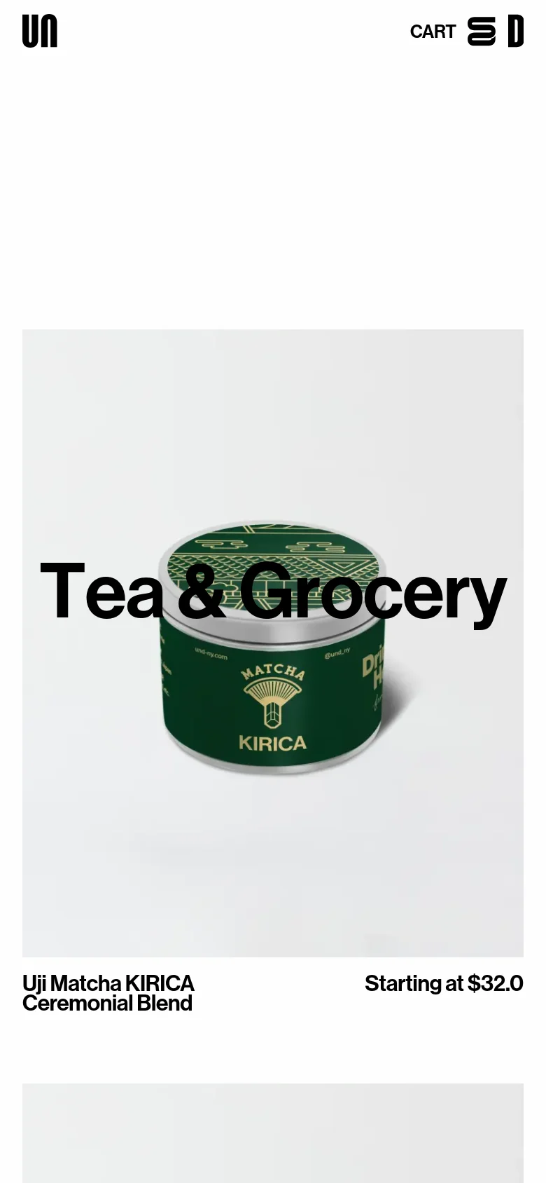 The mobile version presents a single-column vertical scroll of product listings, making the images and text larger for easier viewing on small screens. The navigation is simplified, and the product grid transitions from multiple columns to a stacked layout.