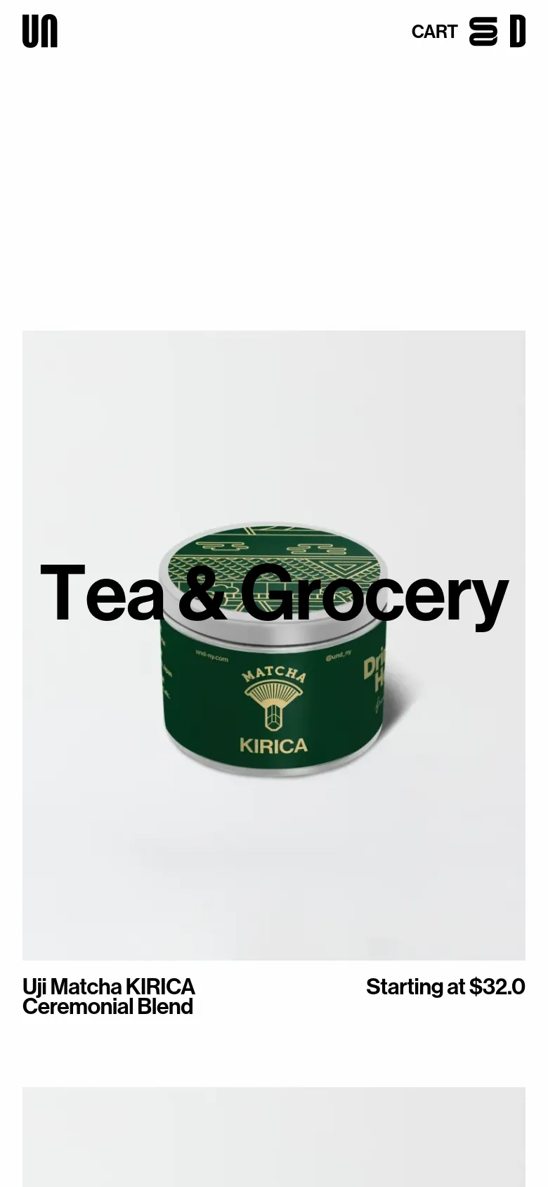 The mobile version presents a single-column vertical scroll of product listings, making the images and text larger for easier viewing on small screens. The navigation is simplified, and the product grid transitions from multiple columns to a stacked layout.