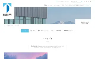TAD Toyama homepage website preview