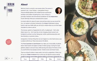 Berlin by Food homepage website preview