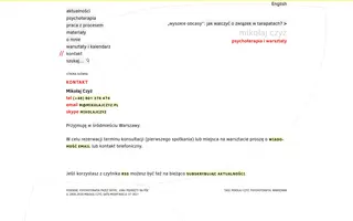 Mikołaj Czyż homepage website preview