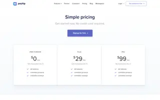 Payhip homepage website preview