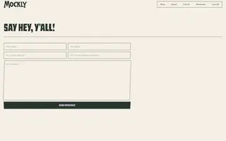 Drink Mockly homepage website preview