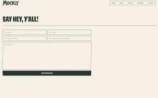 Drink Mockly homepage website preview