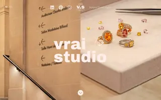 vrai studio homepage website preview