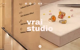 vrai studio homepage website preview