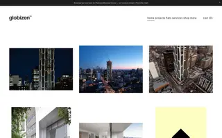 Globizen homepage website preview