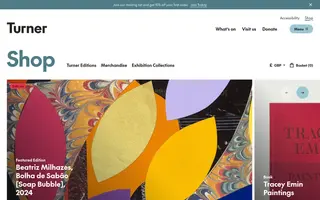 Turner Contemporary homepage website preview