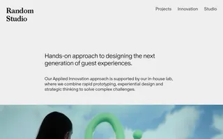Random Studio homepage website preview