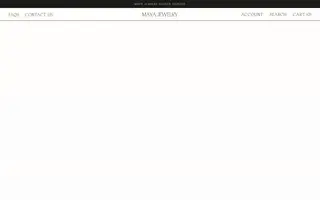 Maya Jewelry homepage website preview