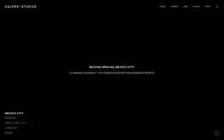 COLORS x STUDIOS homepage website preview
