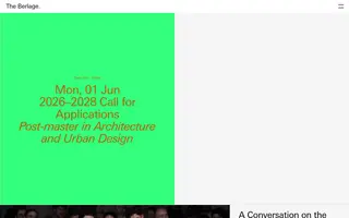 The Berlage homepage website preview