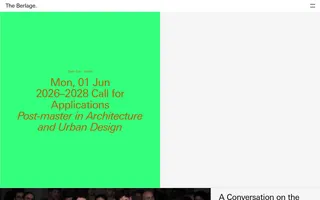 The Berlage homepage website preview