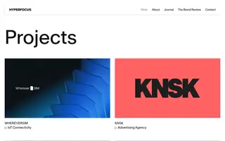 Hyperfocus homepage website preview