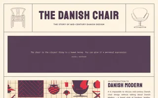 The Danish Chair homepage website preview