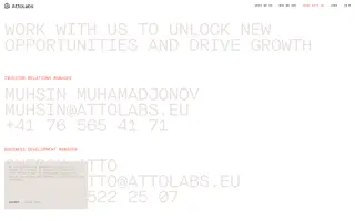 AttoLabs homepage website preview