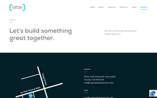 Capital Developments homepage website preview