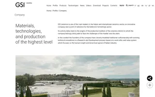 GSI Ceramica homepage website preview