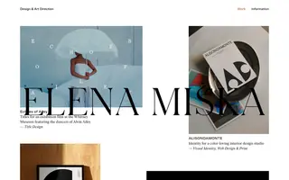 Elena Miska homepage website preview