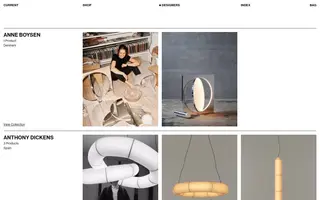 Current Collection homepage website preview