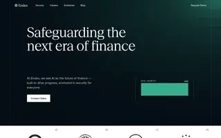 Endex homepage website preview