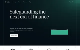 Endex homepage website preview