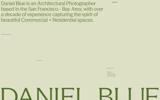 Daniel Blue homepage website preview