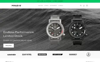Minus-8 homepage website preview