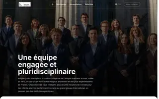 emlyon junior conseil homepage website preview