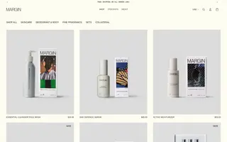 Margin homepage website preview